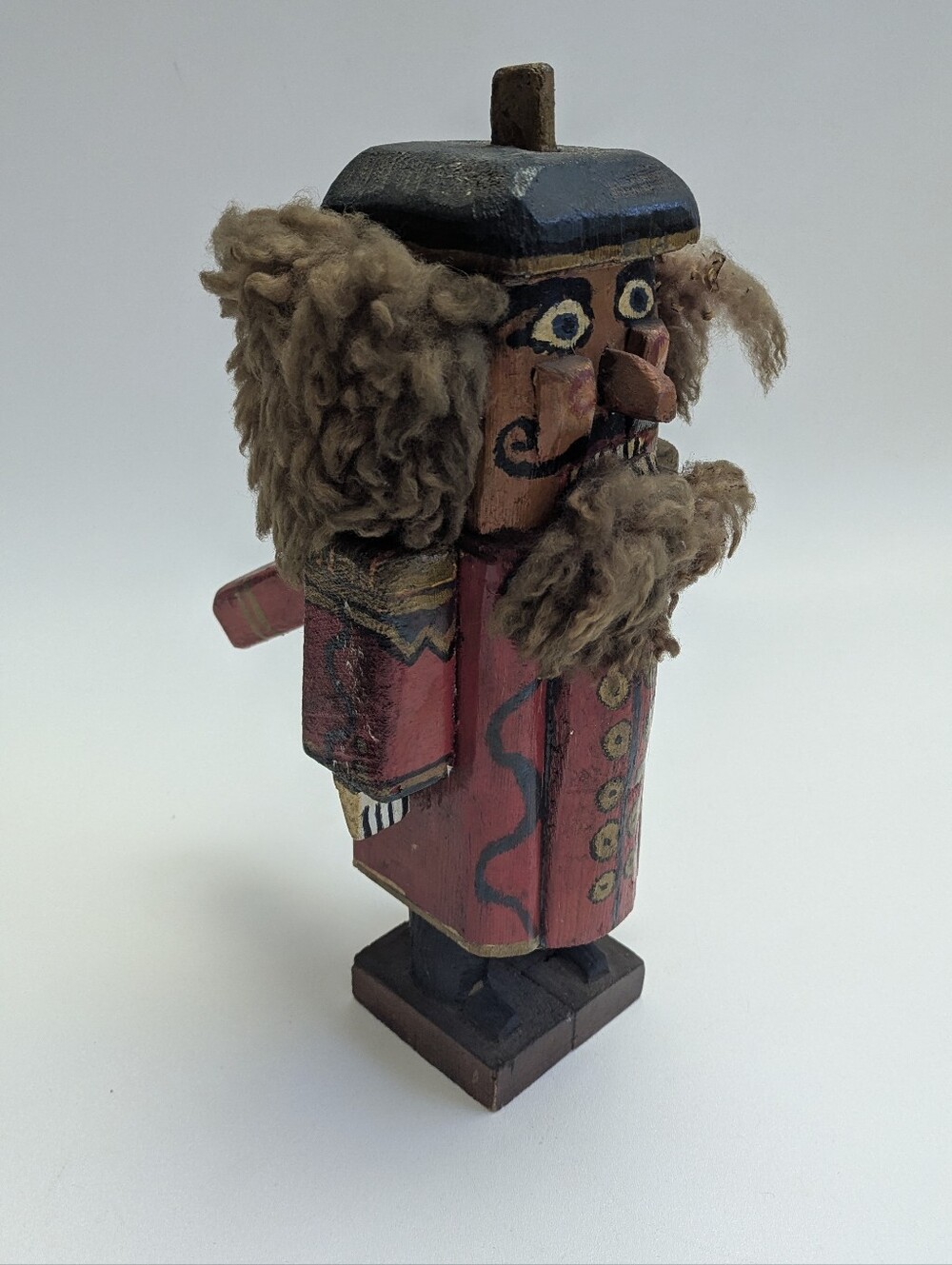 Vintage Wooden Hand Carved Painted Nutcracker Soldier
